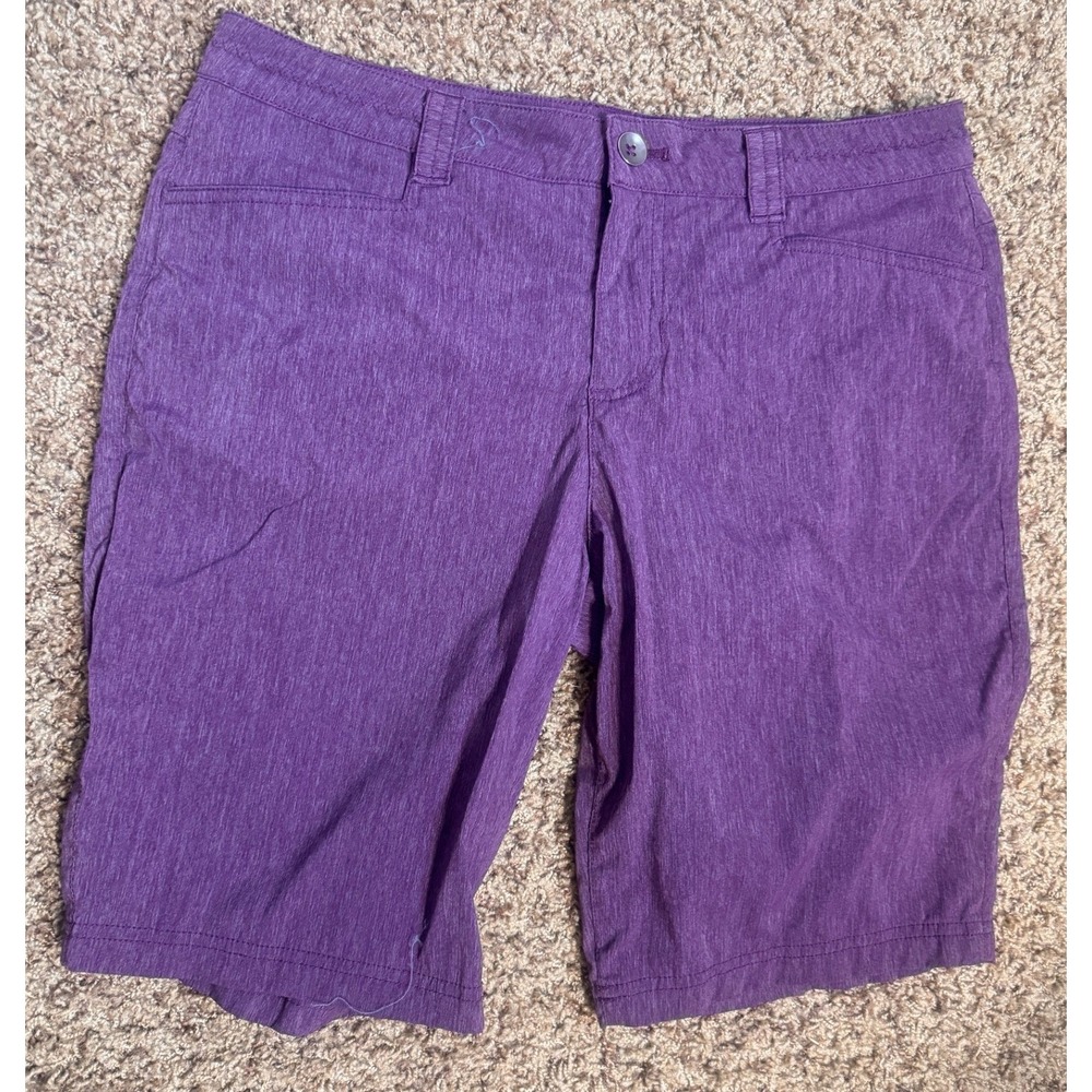 Eddie Bauer Travex Purple Performance Hiking Shorts Womens sz 10 Gorpcore